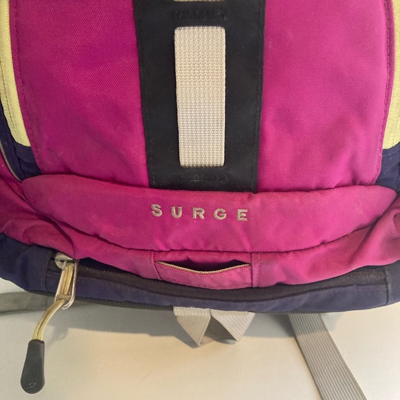 North Face Surge Backpack in Colorblock Pink - Picture 3 of 11